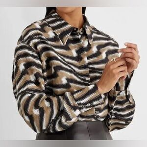 IRIS & INK Women’s Rosa Printed Crepe Shirt